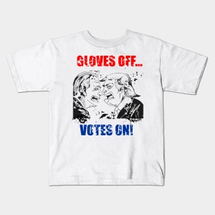 trump biden gloves off votes on redblue heavy grunge version Tshirt and Novelty gift Kids T-Shirt